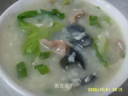 congee with pork and century
