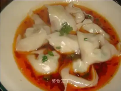 red oil wonton soup