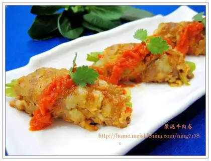 Mashed beef roll