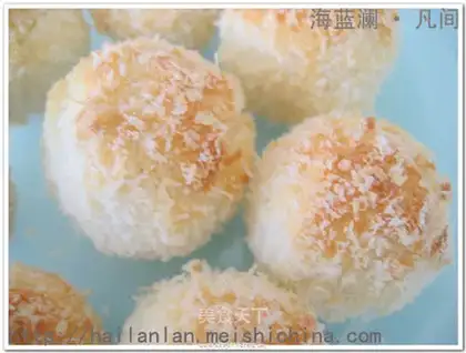 Flavor protein shredded coconut balls
