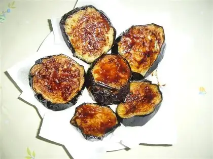 Japanese eating method of eggplant
