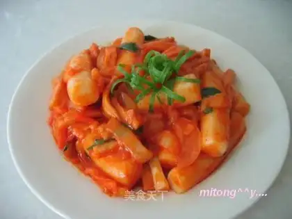 Korean spicy fried rice cake