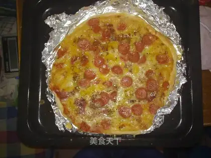 Bacon and ham pizza