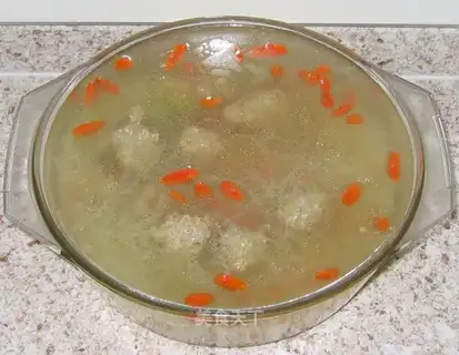 Mutton meatballs and vermicelli soup