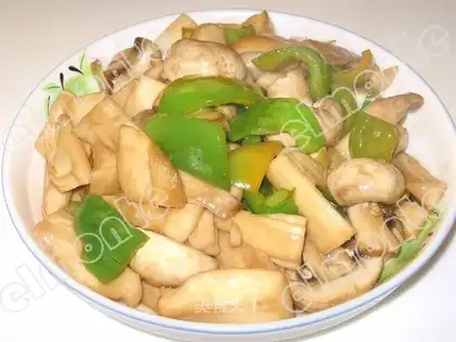 Double mushrooms in oyster sauce