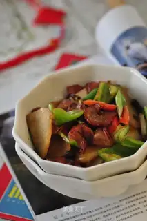 stir-fried bacon with potatoes