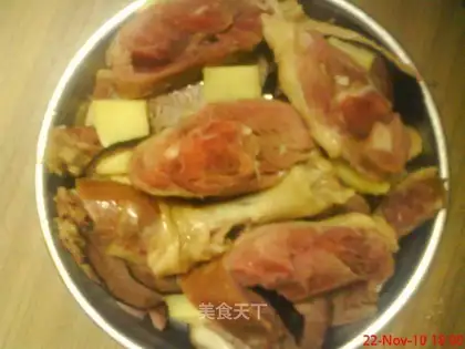 Steaming cured meat