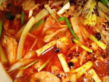 boiled pork slices