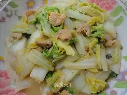 Braised sea rice with cabbage