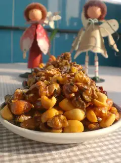 Microwave version of amber walnut
