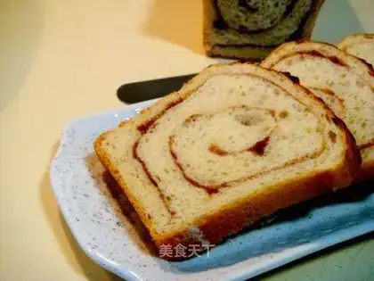 Cheese red bean paste toast