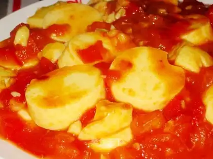 Japanese tofu with tomato