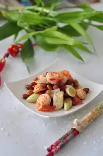 Fish-flavored almond shrimp balls