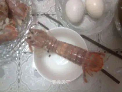 Steamed shrimps