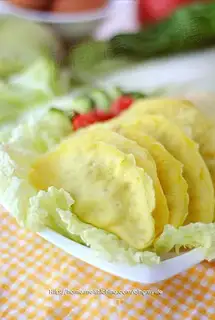 Double fresh egg dumplings