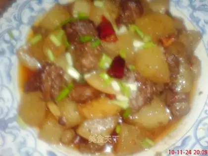 Roasted beef and radish