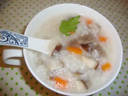 Mushroom beef congee