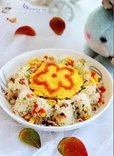 A flower for fried rice