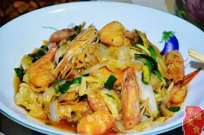 Shrimp cabbage