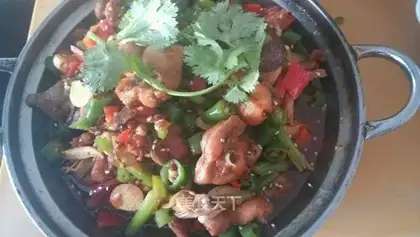 A dry pot of hot rabbits