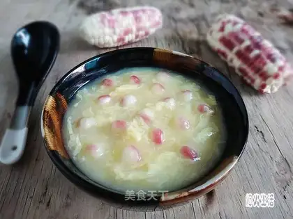 Corn egg porridge