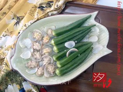 With soup and abalone