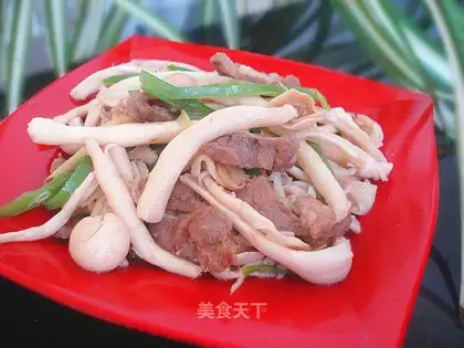 Fried sea mushrooms