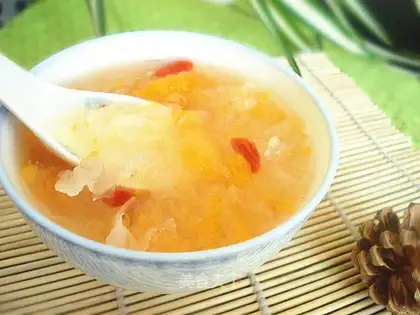 Silver orange soup