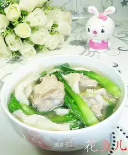 Chicken caterpillars, porridge broth