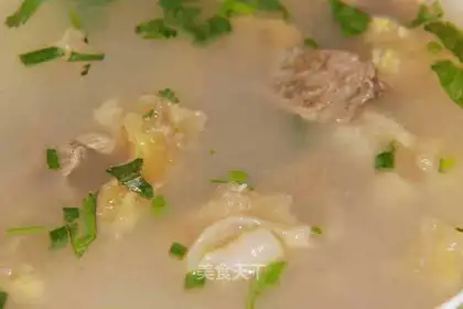 Fresh beef soup