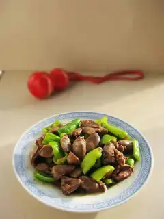 Hot pepper fried chicken heart