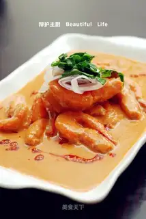 Thai red curry shrimp
