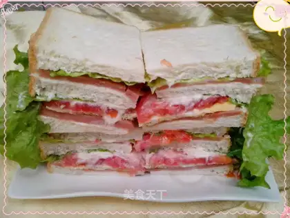 Cuppie ham sandwich