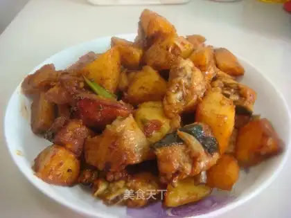 Dried potato chicken wings