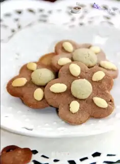 Three colored cookies