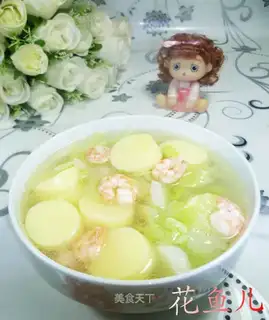 Shrimp bean curd soup