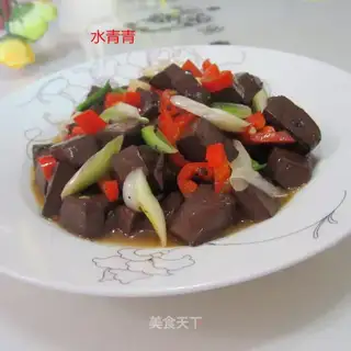 Fried pig blood