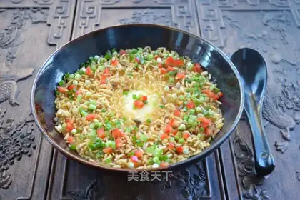 Gold rice steamed eggs