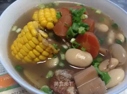 The soybeans, the cornbone soup