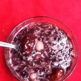 Black rice and red bean congee