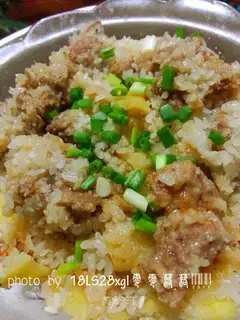 Potato rice evaporation ribs