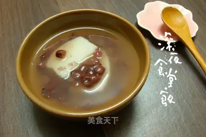 Red bean pastry soup