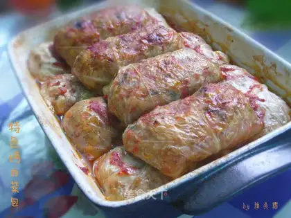 Specially baked cabbage