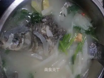 The radish fish soup