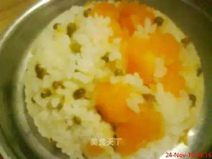 Mung bean and sweet potato rice
