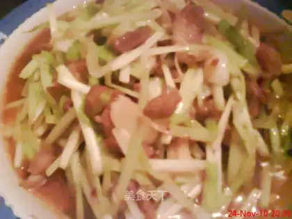 stir-fried pork with leek