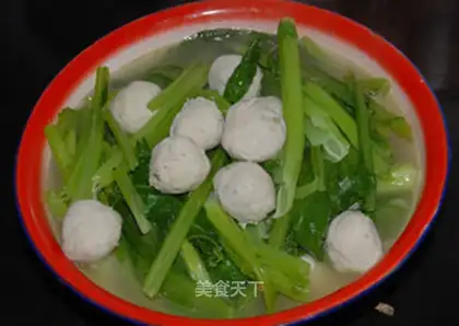 Meatball spring vegetable soup