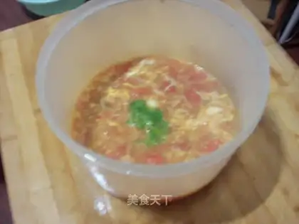 Western red egg soup