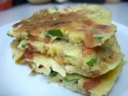 onion sausage egg cake
