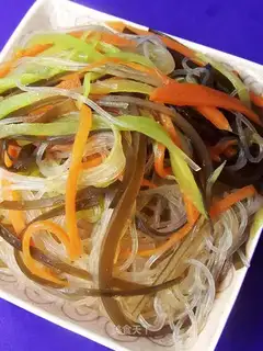 Three shredded vegetables